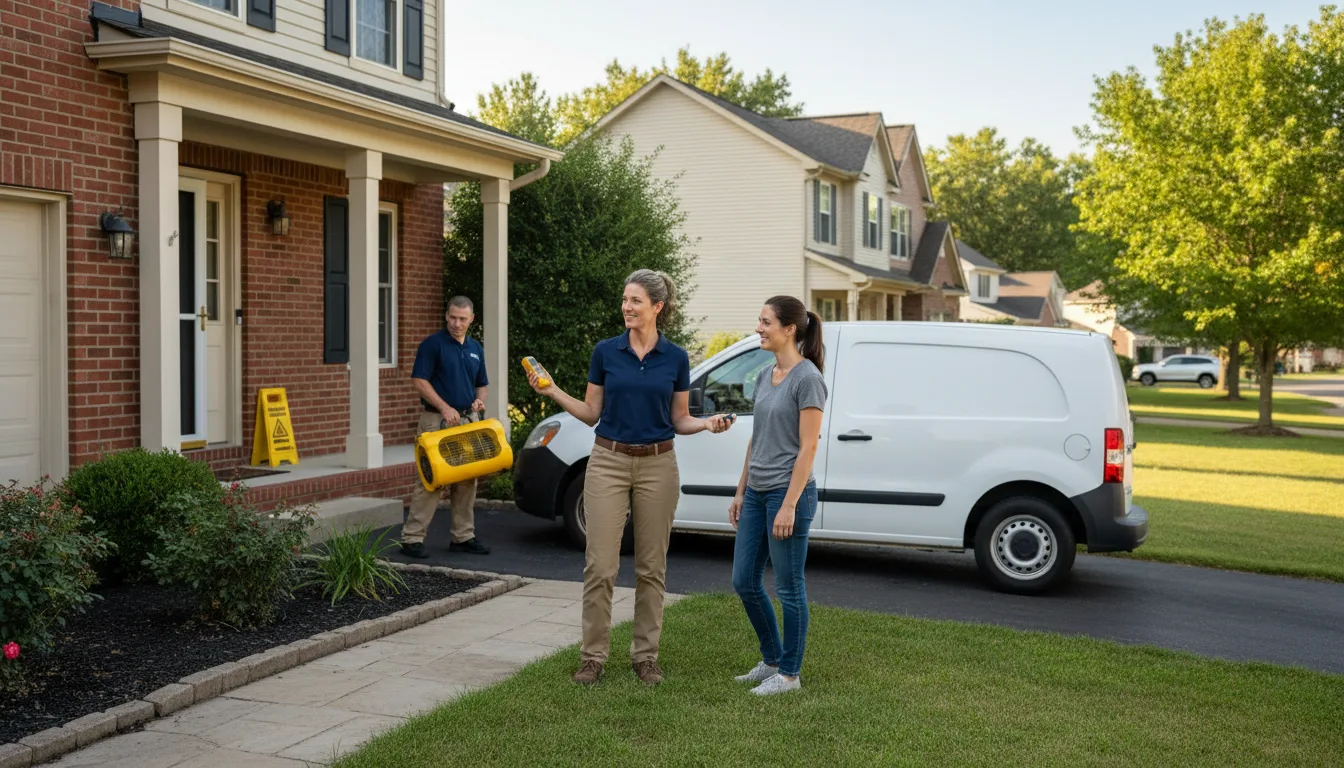 Residential water damage restoration in Mason, OH